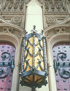 Exterior Light at Entrance to Chapel