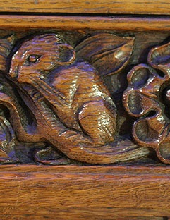“Church Mouse”: Choir Rail Carving