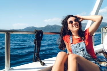 Woman in a boat