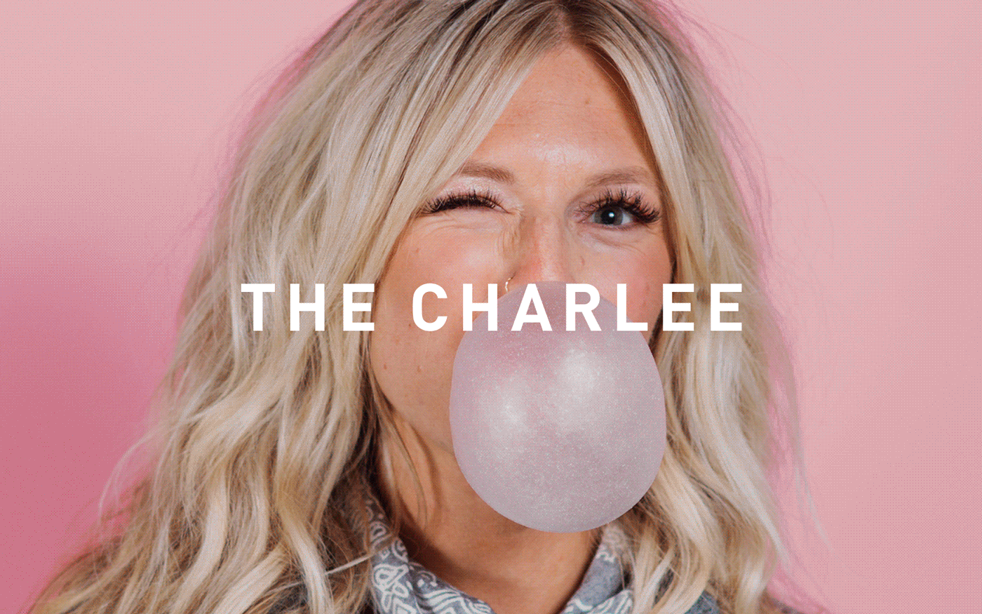 The Charlee logo over multiple images of attractive millennials with good hair