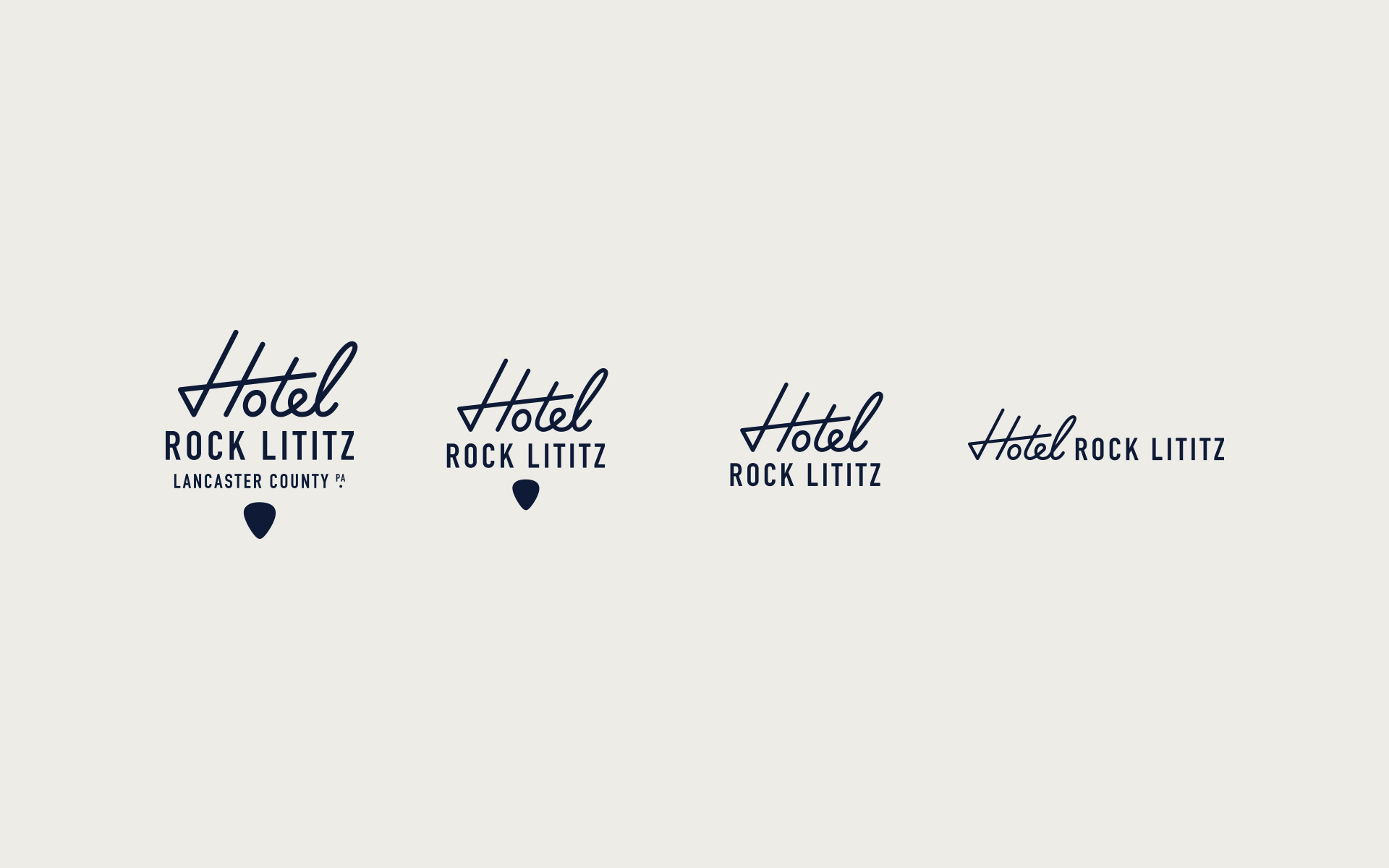 Hotel Rock Lititz logos in 4 configurations