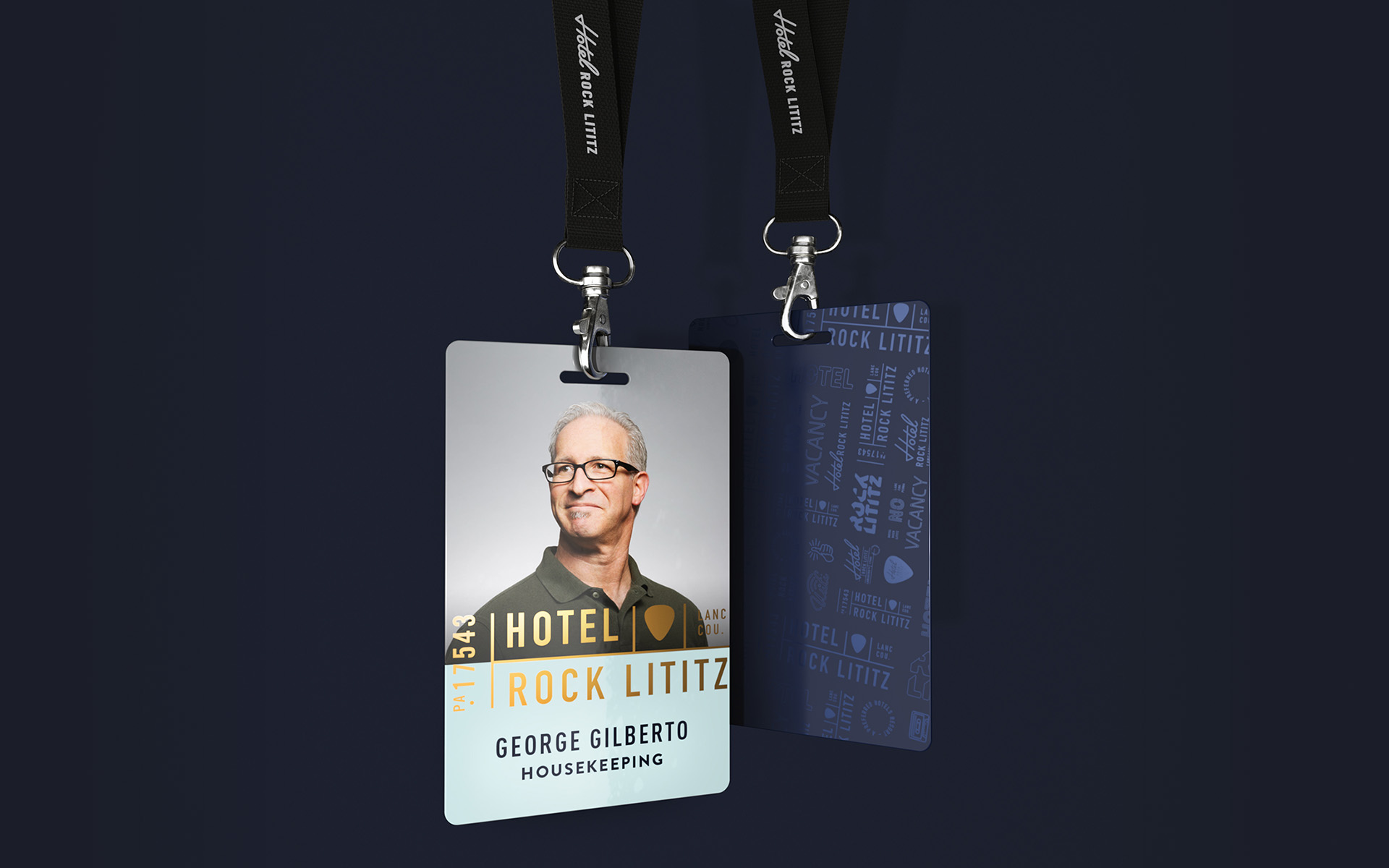 Hotel Rock Lititz ID badge design