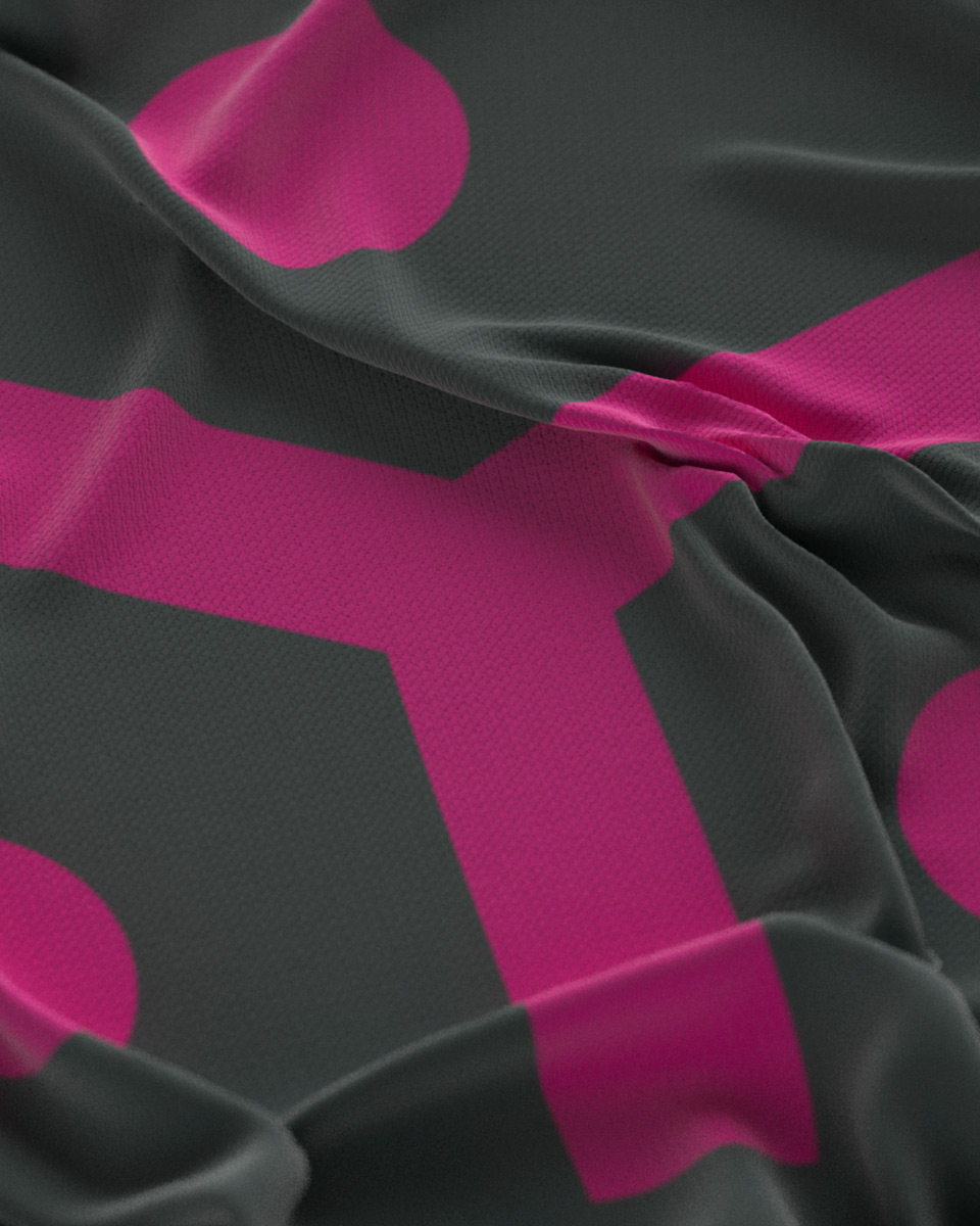 LAN logo on velvet cloth