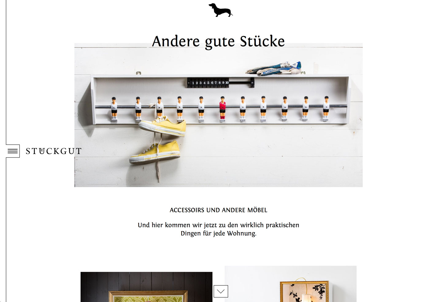 Stueckgut Webseite Screencapture
