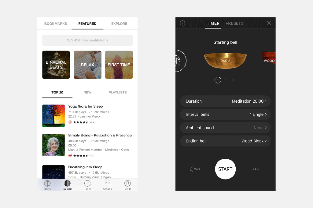 Insight Timer meilleures applications gratuites pour méditer