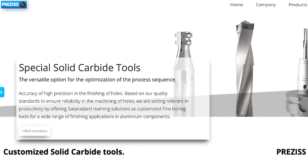 solid carbide tools PREZISS