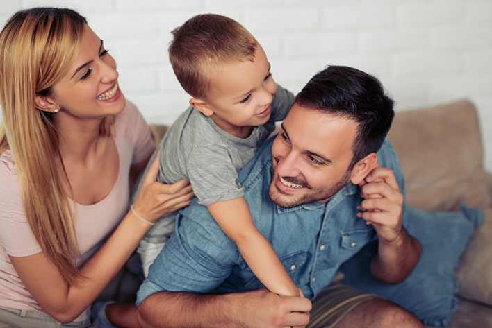Family in a pest-free home in Bribie Island