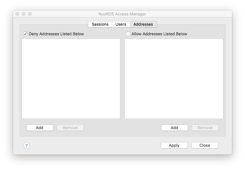 Addresses