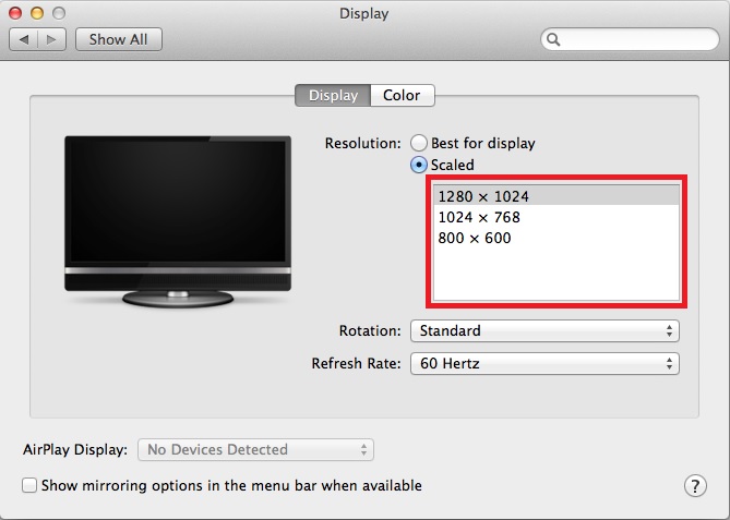 Energy Display Settings