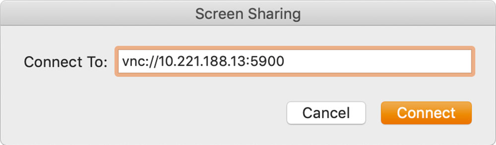 VNC Connect Dialog