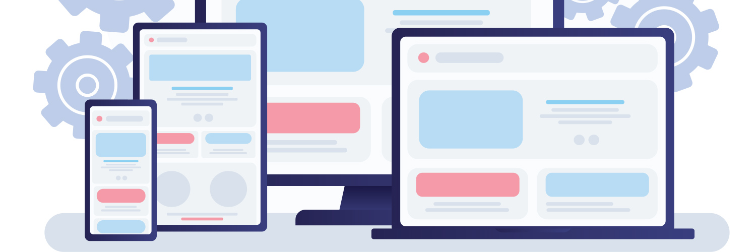 Illustration showing multi-device testing and QA