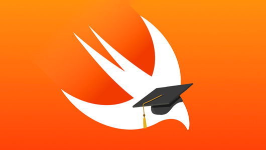Swift logo with mortarboard
