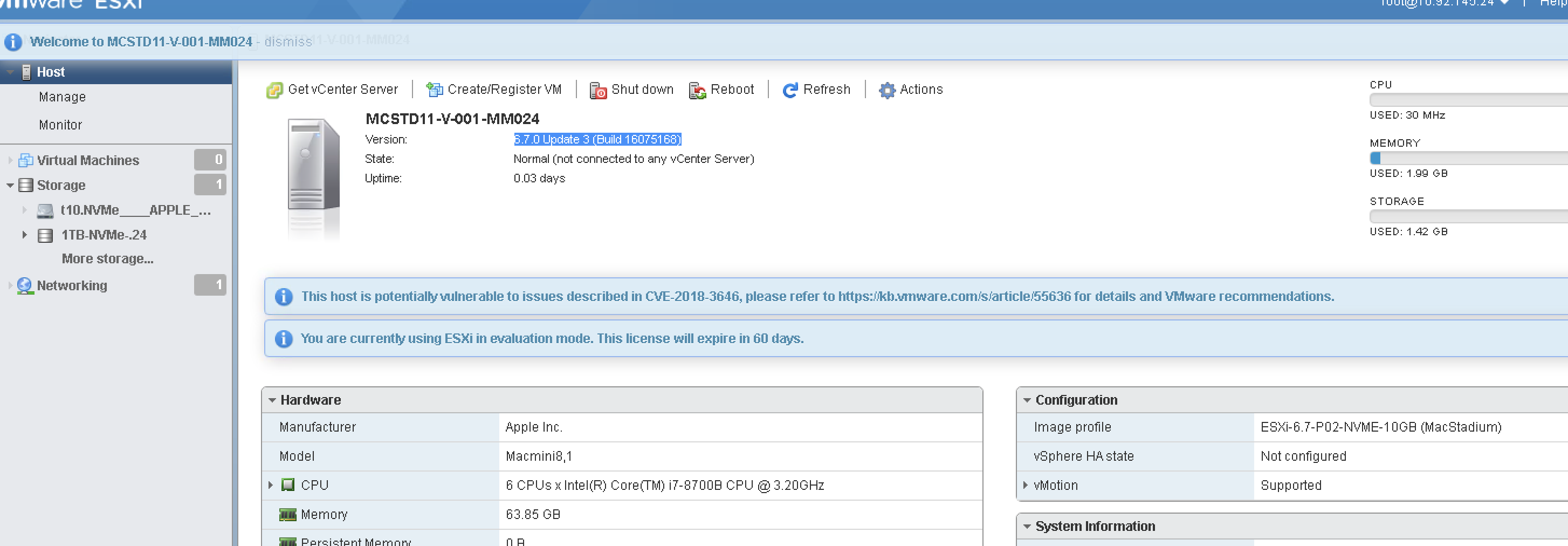 ESXi screenshot