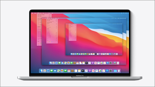 Laptop with macOS on screen showing nested virtualization