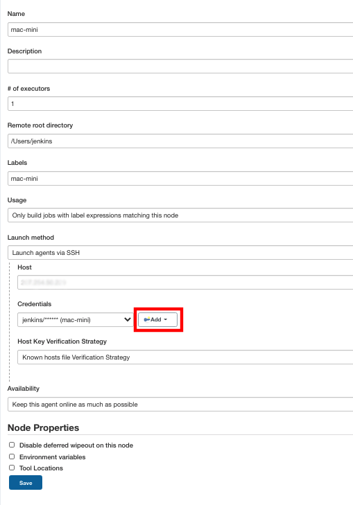 Jenkins credential provider screenshot