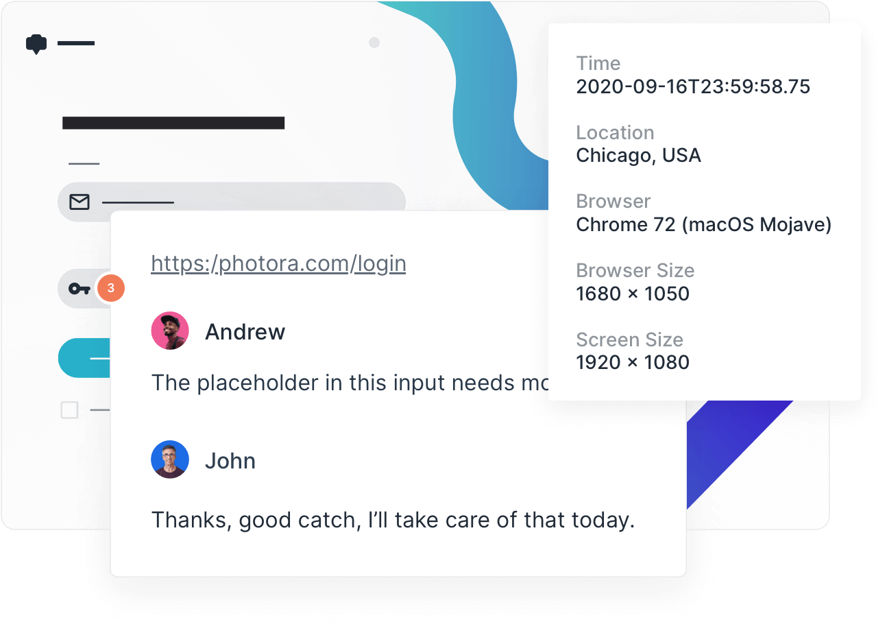 Usersnap widget + meta data