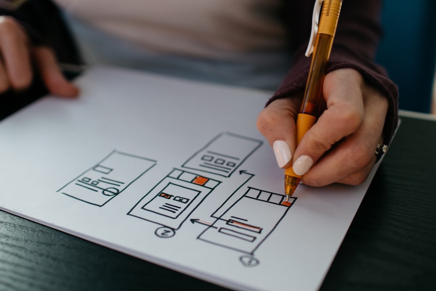 mobile application wireframes