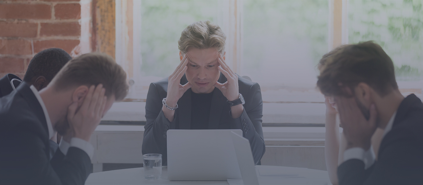 head down at a meeting
