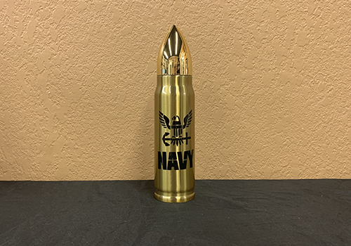 17oz Navy Logo Bullet Thermos