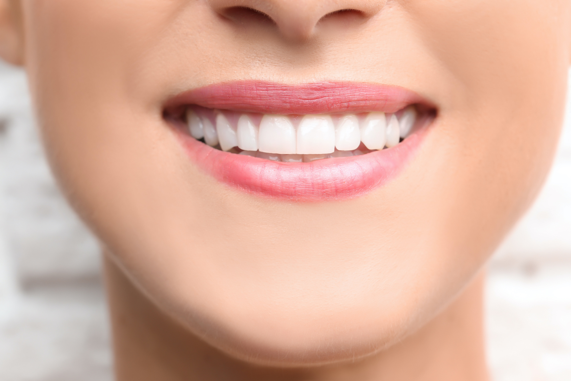 closeup of smiling mouth