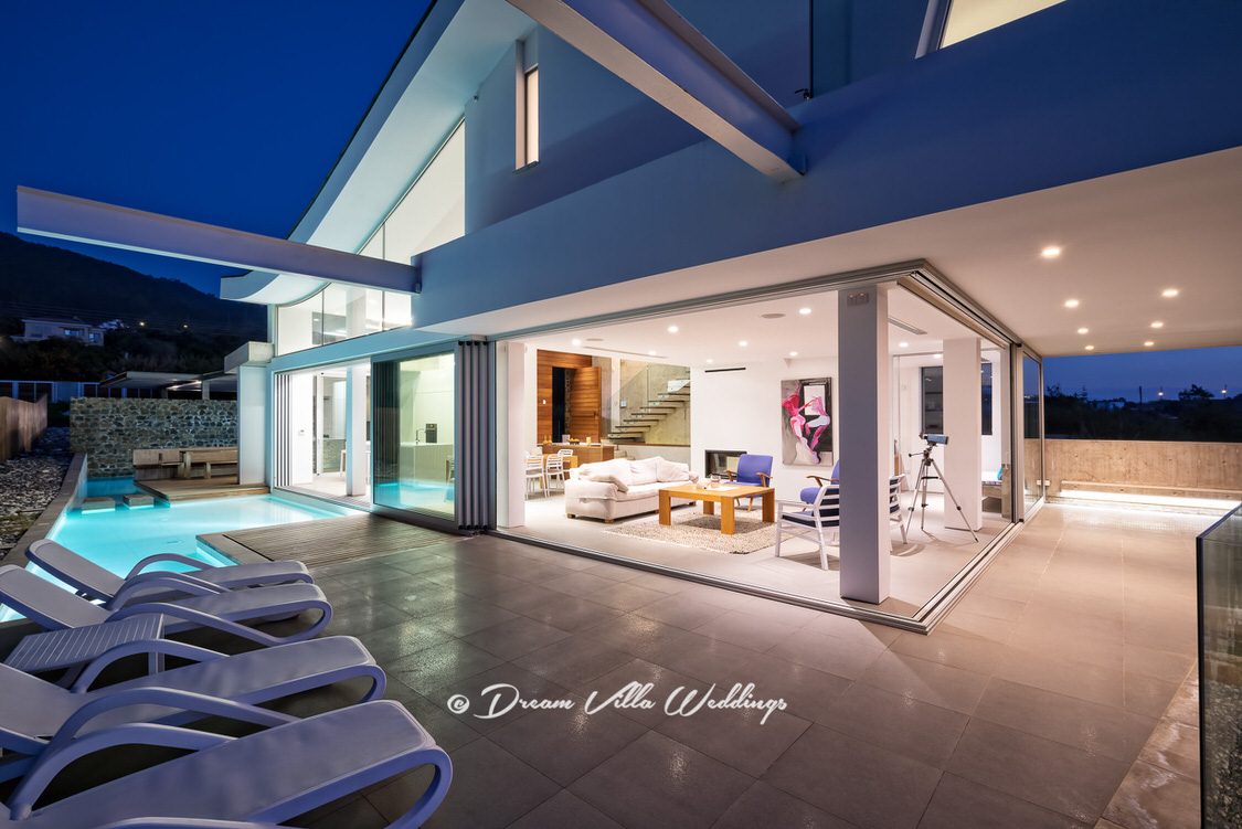 ultra-modern sea front wedding villa