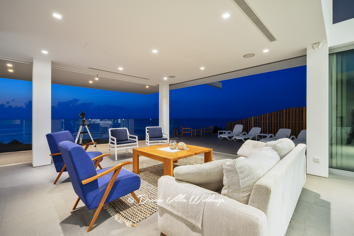 ultra-modern sea front wedding villa