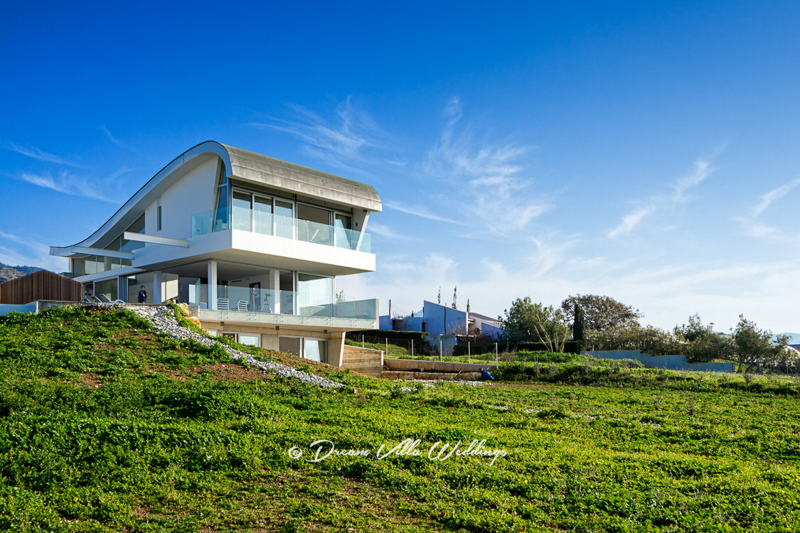 ultra-modern sea front wedding villa