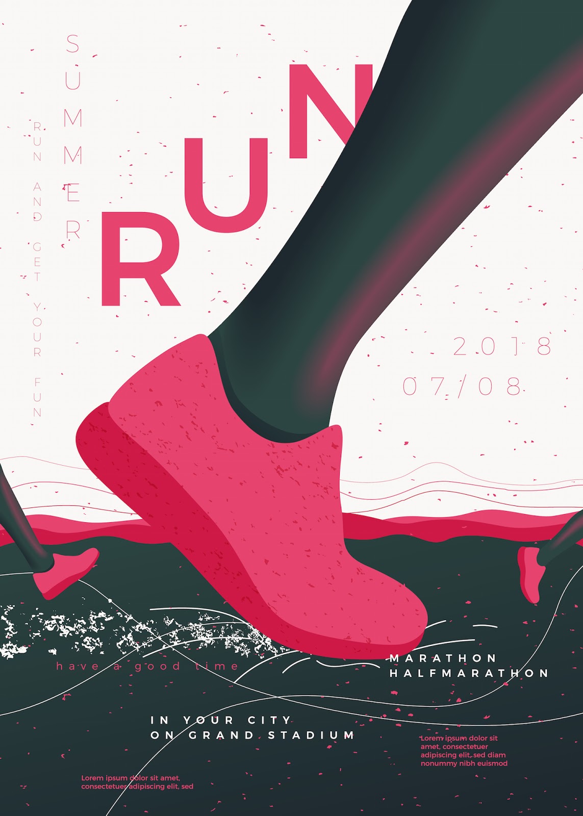 Fundraising flyer ideas: Poster template for runners