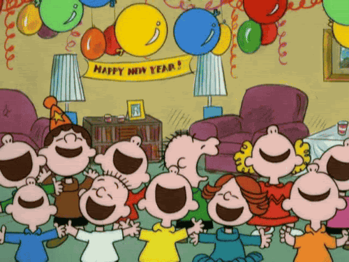 YAY!!! GIF - Snoopy CharlieBrown HappyNewYear GIFs
