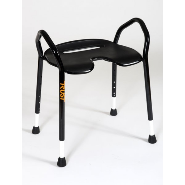TrustCare® Let’s Enjoy Black (Shower Stool with handles) Products TWS Healthcare