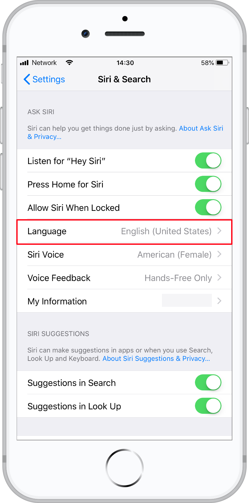 Language Settings