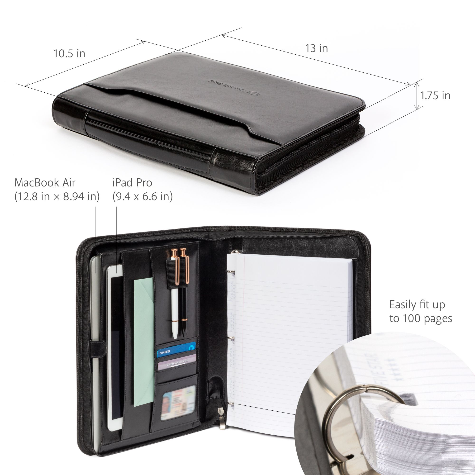 Portfolio Professional Leather Binder