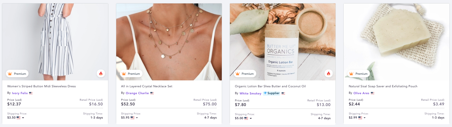 Dropshipping products with high quality images