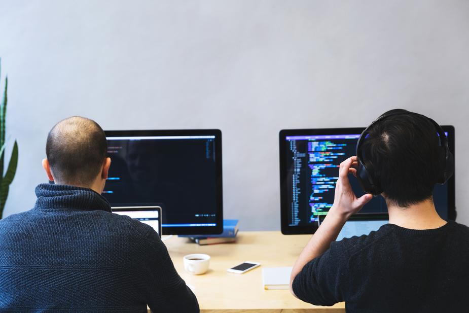 IT Techs working on computers