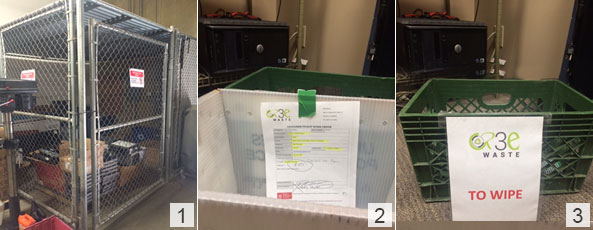 Drive cage to secure data while processing for data destruction