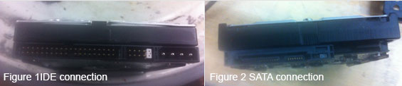 Drives with IDE connectors and SATA connectors