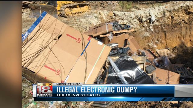 Illegal electronic dumps destroy the environment