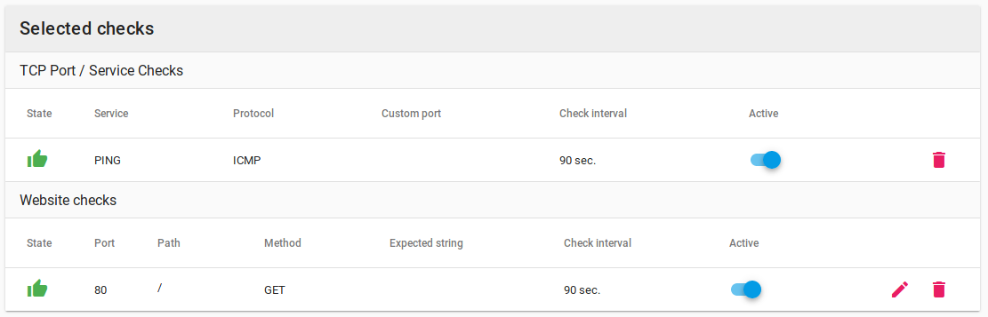 Setting up network device checks in CloudRadar