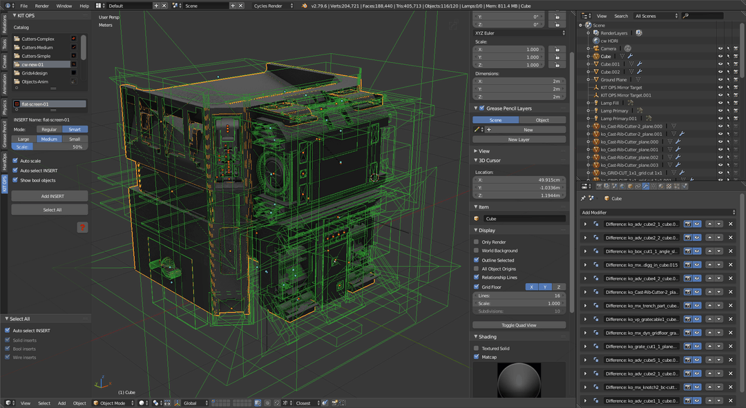 KIT OPS kitbashing addon for Blender 3D