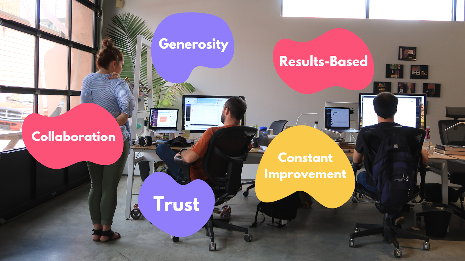 crema values over picture of office