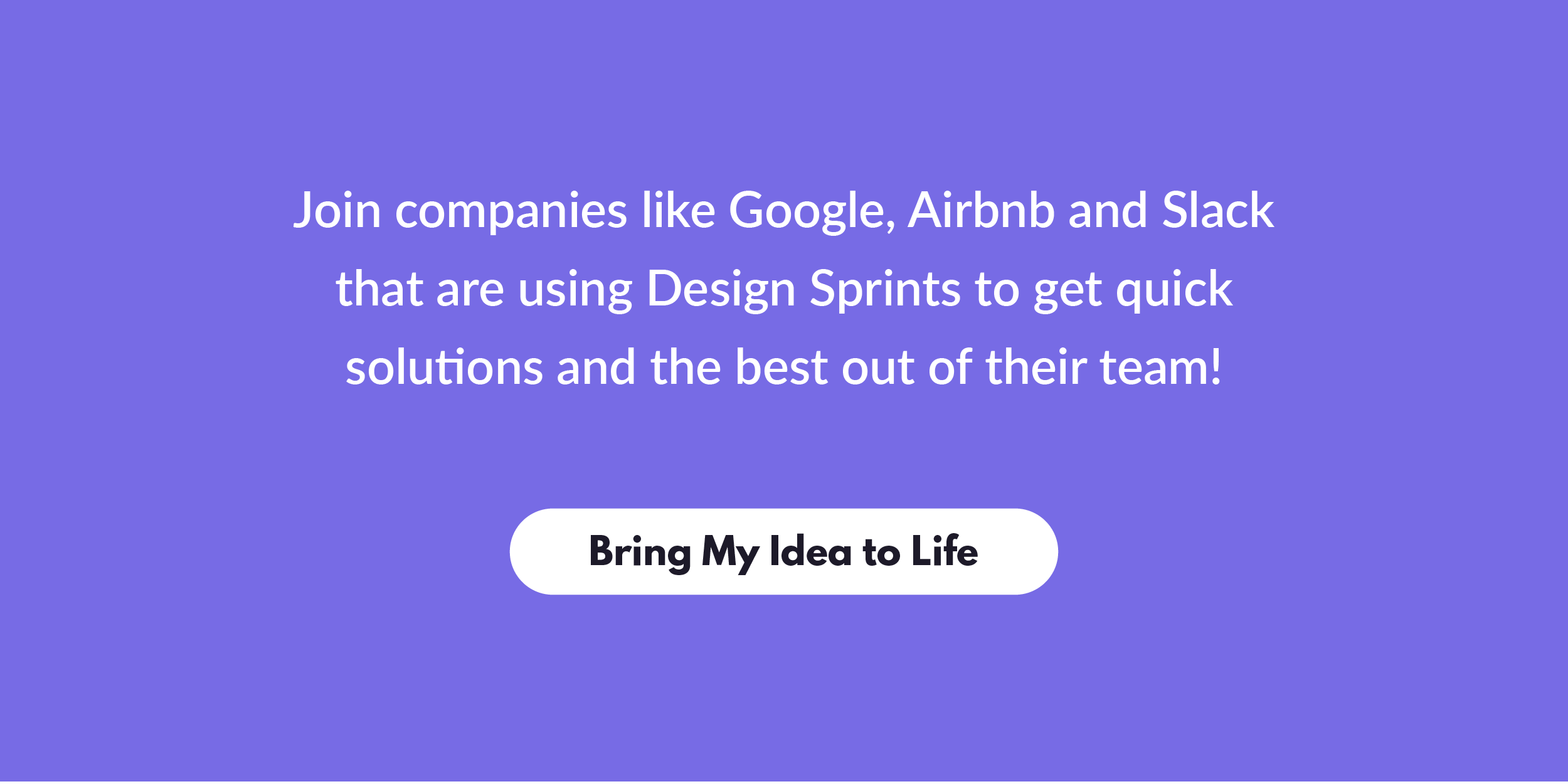 call to action button for design sprints