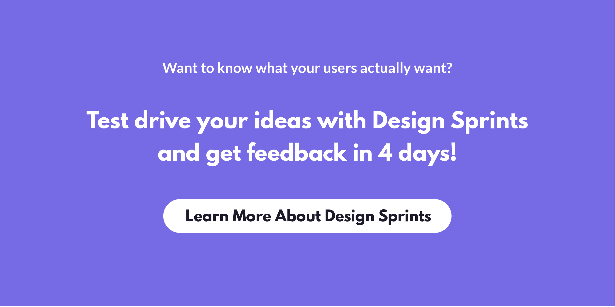 CTA design sprints