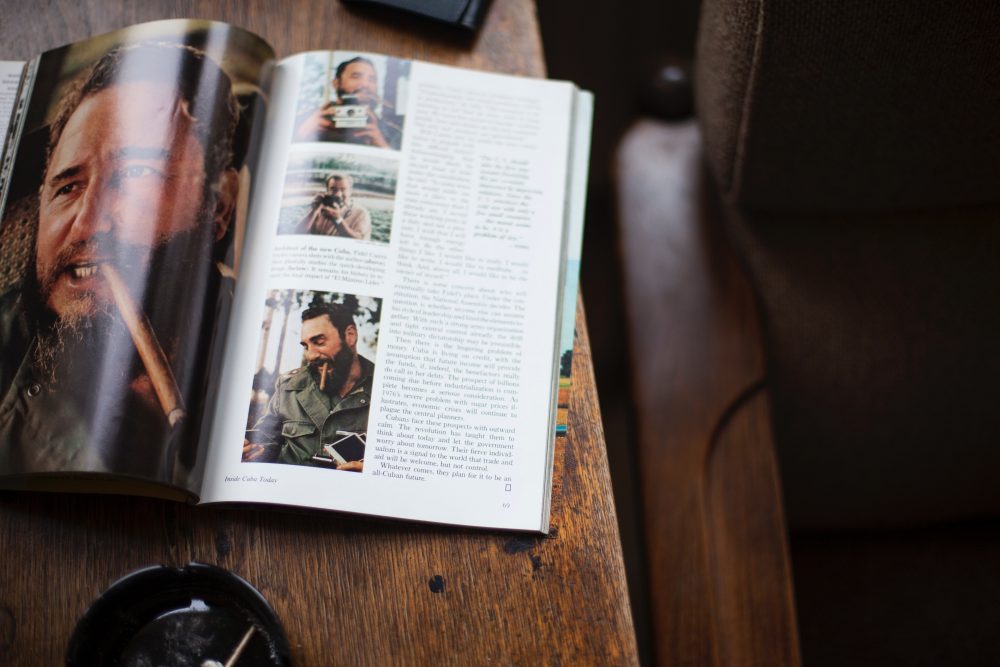 A Magazine on a coffee table
