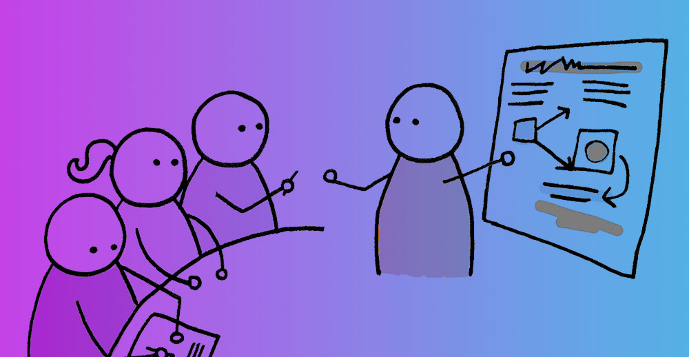 Cartoon depicting a lesson