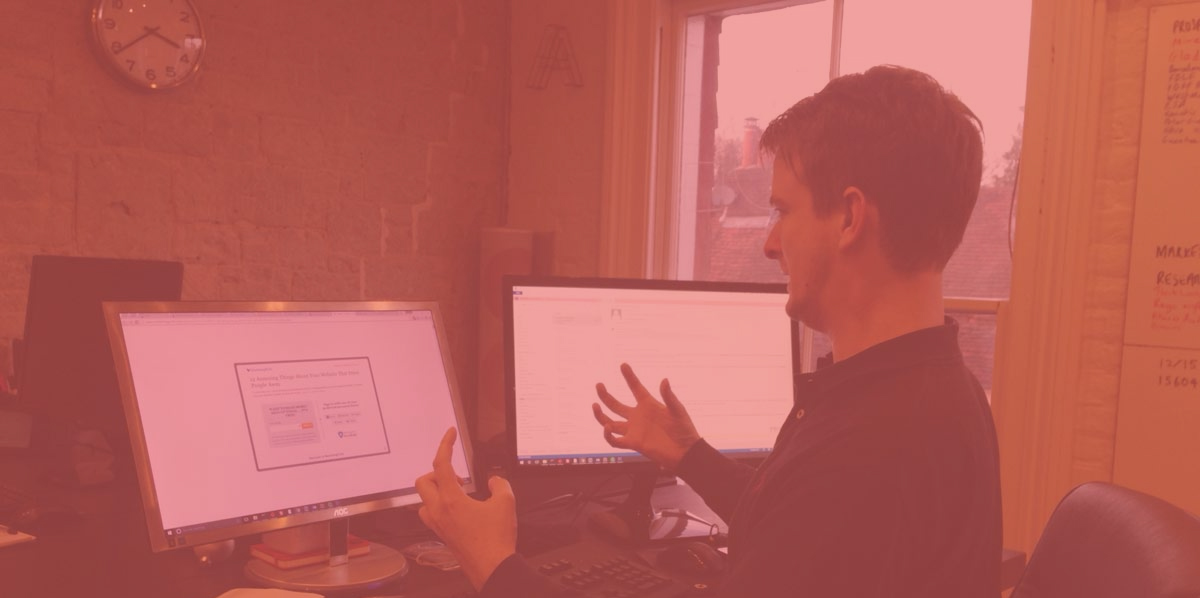 A frustrated developer working