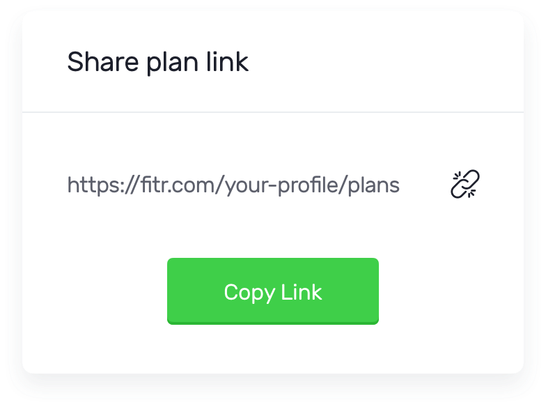 Share training plan links