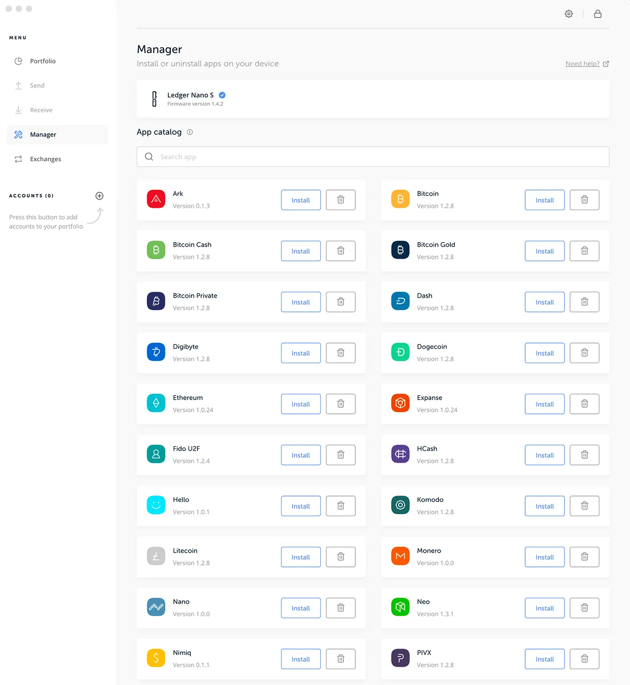 LEDGER Manager