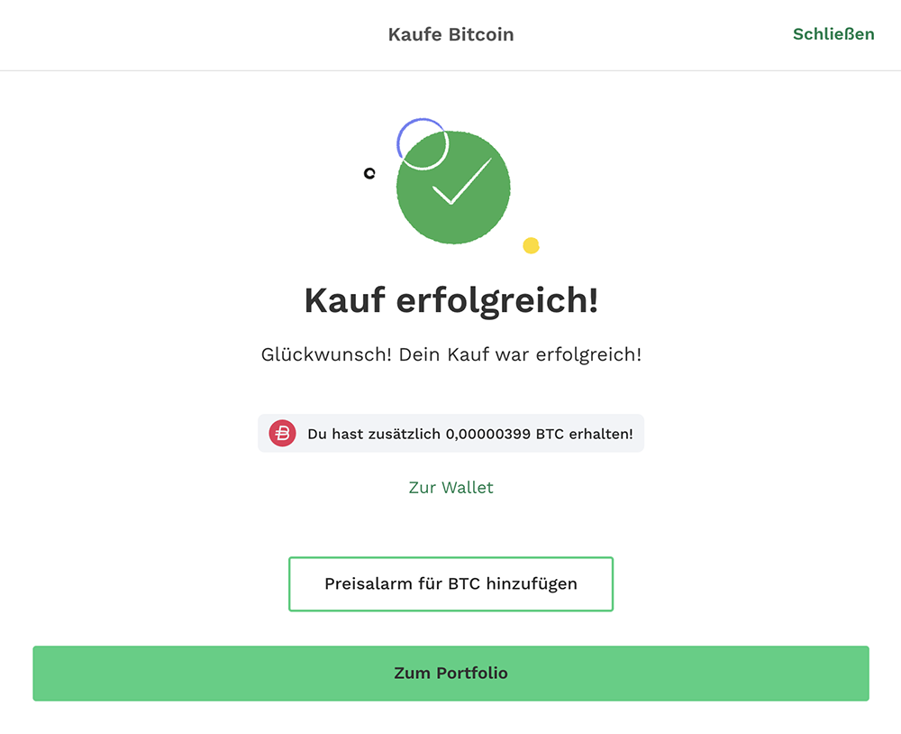 Transaktion abgeschlossen