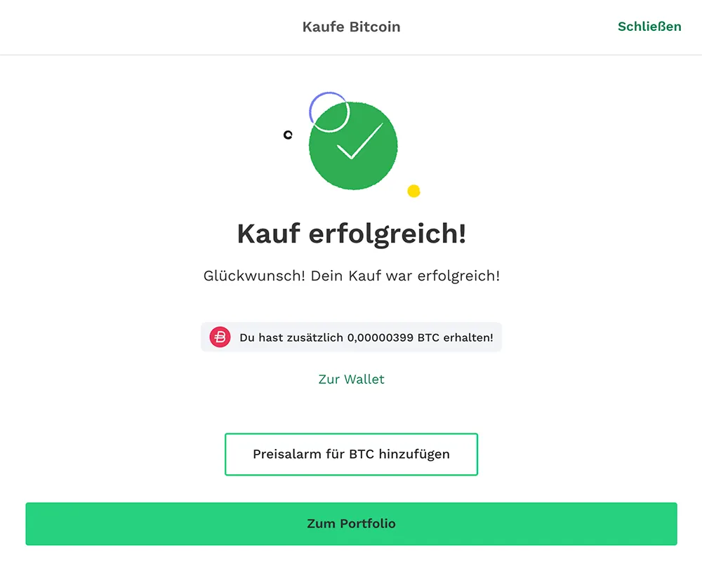 Transaktion abgeschlossen