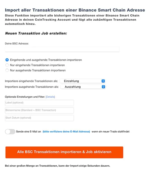 Metamask Wallet importieren